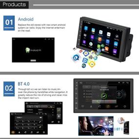 img 3 attached to 🚗 EKAT Двойной Din автомагнитола: 7-дюймовый сенсорный экран Android радио с Bluetooth, камерой заднего вида и многое другое!
