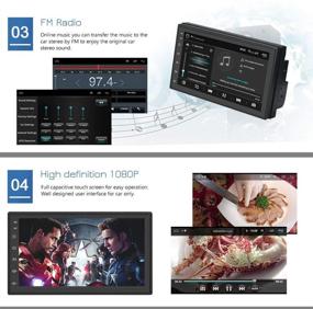 img 2 attached to 🚗 EKAT Двойной Din автомагнитола: 7-дюймовый сенсорный экран Android радио с Bluetooth, камерой заднего вида и многое другое!