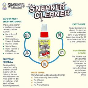 img 3 attached to 👟 Grandma's Secret Sneaker Cleaner Spray, 3 oz - Pack of 3: Powerful Cleaning Formula for Spotless Sneakers