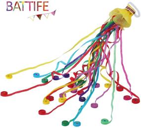 img 2 attached to Battife 10-Pack Streamers Poppers - Vibrant Hand Throw Confetti Poppers, Mess-Free Paper Crackers for Birthday Wedding Parties, Multi-Color Celebrations