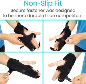 img 1 attached to 🤚 Vive Boxer Finger Splint - Adjustable Hand Brace for Pinky, Ring, and Middle Finger Metacarpals - Right or Left Hand Support - Straightening for Trigger Finger, Injury, Fracture, Broken, Tendonitis (8 inches)