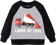 sweatshirt toddler crewneck pullover valentine boys' clothing logo
