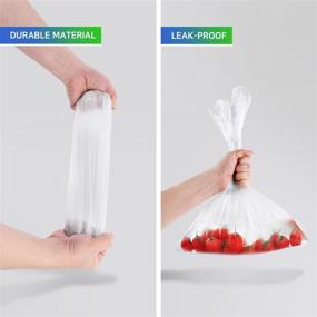 img 1 attached to 🛍️ 500pcs Food Storage Roll Bag 11.81x15.74 inches, HDPE Material, BPA Free, Clean & Safe for Food Handling, Plastic Bag for Whole Produce, Food Grade Bag