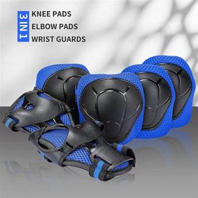 img 2 attached to 🛴 Gudook Kids Knee Pads: 3 in 1 Protective Gear Set for Skateboarding, Skating, Cycling, Scooter Riding & More