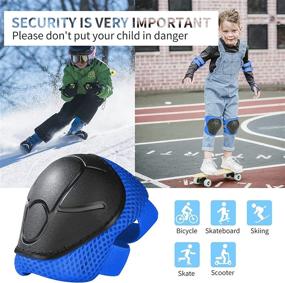 img 3 attached to 🛴 Gudook Kids Knee Pads: 3 in 1 Protective Gear Set for Skateboarding, Skating, Cycling, Scooter Riding & More