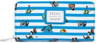 💼 funko loungefly коллекция pixar: кошелек с запахом pixar characters faux leather zip around - эксклюзивно на amazon логотип