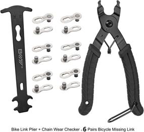 img 4 attached to 🚲 Bike Link Plier + Chain Wear Gauge + 6 Pairs Bicycle Missing Link + Quick Link Plier for 6/7/8/9/10 Speed Chains Repair - Professional Chain Tool Kit