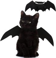 🦇 halloween bat wings pet costume: cat & small dog apparel, collar cosplay bat costume - pet cat costumes online логотип