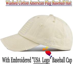 img 2 attached to HHNLB American Flag Hat: Patriotic Distressed Adjustable Baseball Cap for Men and Women