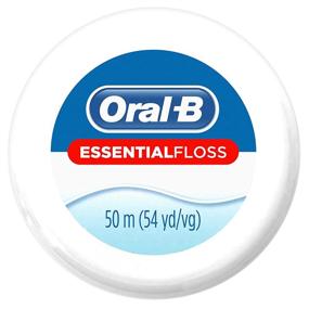 img 2 attached to Oral-B Essential Waxed Unflavored Floss - Pack of 2, 54 Yards (50 meters) for Effective Oral Care