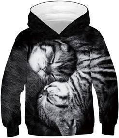 img 2 attached to ENLACHIC Animal Hoodie Sweatshirt: Stylish Boys' Pullover Clothing for a Trendy Look