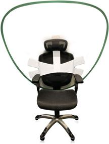 img 1 attached to Zoom Background Chair - Cam-A-Lot Dual-Sided Webcam with Green Screen Privacy, Perfect for Work from Home Video Conferencing