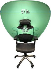 img 3 attached to Zoom Background Chair - Cam-A-Lot Dual-Sided Webcam with Green Screen Privacy, Perfect for Work from Home Video Conferencing