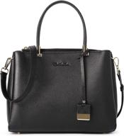 👜 genuine leather designer handbags for women: bostanten triple compartment satchel purses - top handle crossbody bag logo