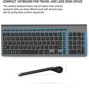 img 1 attached to Wireless Keyboard Compact Ergonomic Full Size