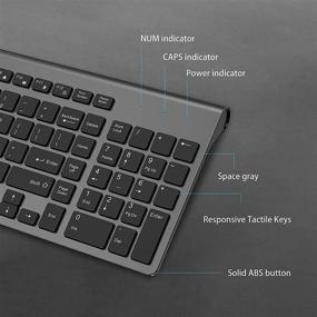 img 2 attached to Wireless Keyboard Compact Ergonomic Full Size