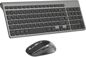 img 4 attached to Wireless Keyboard Compact Ergonomic Full Size