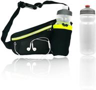 👜 hydration waist pack with water bottle holder - running belt for men and women, incl. bottle, fanny pack bag for running, phone holder for various phones, money, keys logo