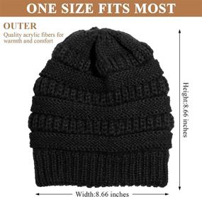 img 2 attached to 🧣 Warm & Stylish Geyoga Winter Beanies: Satin Lined, Thick Knitted Hats for Women