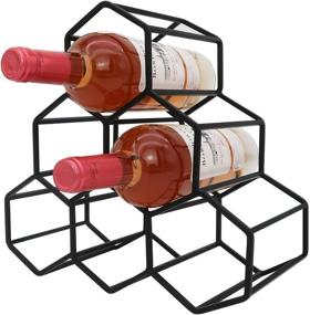 img 2 attached to 🍷 Godinger Wine Rack: Stylish Metal Countertop Stand for 6 Bottles