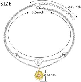 img 1 attached to Многослойный браслет с подсолнухами из стерлингового алфавита