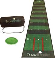 enhance your golf skills with a portable 10ft indoor putting green and golf mat set logo