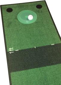 img 1 attached to Enhance Your Golf Skills with a Portable 10ft Indoor Putting Green and Golf Mat Set