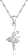 sterling necklace ballerina dancing pendant logo