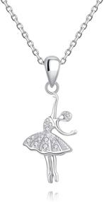 img 4 attached to Sterling Necklace Ballerina Dancing Pendant