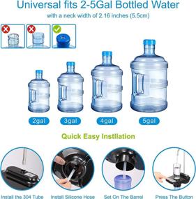 img 2 attached to 🚰 Electric Water Dispenser Pump for 5 Gallon Bottles by KEJITUO - Portable Water Bottle Pump for Home, Kitchen, Office, Camping
