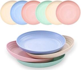 img 4 attached to Environmentally Friendly DeeCoo Wheat Straw Dinner Plates: Sustainable and Stylish Tableware Option