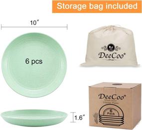 img 3 attached to Environmentally Friendly DeeCoo Wheat Straw Dinner Plates: Sustainable and Stylish Tableware Option