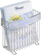 📚 idesign 33350 rain metal free-standing magazine holder - store newspapers and books in bathroom, office, bedroom, den - 5&#34; x 10&#34; x 8.5&#34; logo