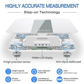 img 3 attached to MOFOGSON Digital Bathroom Bluetooth Weighing