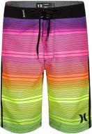 🌈 rainbow hurley boys' board shorts for boys' clothing logo