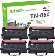 high-quality aztech compatible toner cartridges for brother printer tn850 tn-850 tn 850 tn820 tn-820 - black, 4-pack logo