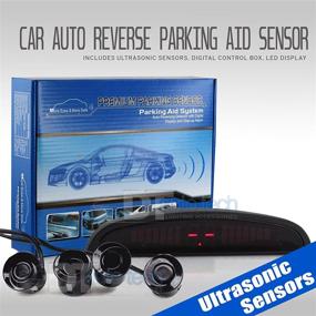 img 3 attached to Universal Auto Reversing Sensors, LED Display Car Parking Sensor Kit with Radar System, Backup Sensor, Radar Buzzer, Beep-Beep Alarm Indicator, Reverse Backup Radar - 4 Sensor Detector