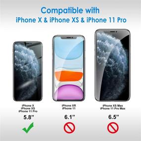 img 2 attached to 📱 Защитное стекло JETech для экрана iPhone 11 Pro, iPhone Xs и iPhone X (5,8 дюймов) - 3 штуки