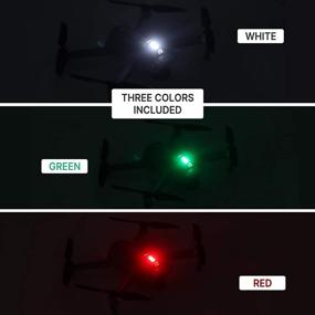 img 3 attached to 🚁 Super Lightweight DR-02 Drone Strobe Lights with LED Drone Lights - Mini Strobe Lamp for DJI Mini/Mavic Air 2/Pro/Phantom/Inspire/Matrice - Anti-Collision Lights featuring 3 Color Lights