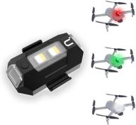 🚁 super lightweight dr-02 drone strobe lights with led drone lights - mini strobe lamp for dji mini/mavic air 2/pro/phantom/inspire/matrice - anti-collision lights featuring 3 color lights logo