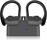 🎧 crscn true wireless earbuds bluetooth 5.0 headphones - sweatproof sport earphones with earhook, charging case, built-in mic, in-ear earbuds - 40h playtime, hd stereo sound, noise cancelling headset for running logo