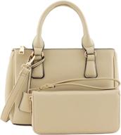 👜 timeless triple-handle satchel for women's handbags & wallets - perfect for satchel enthusiasts logo