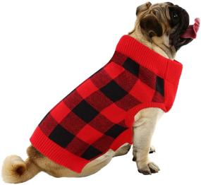 img 3 attached to ASENKU Dog Sweater with Leash Hole - Winter Warm Pet Turtleneck Sweater for Small Medium Large Dogs - Christmas Sweater