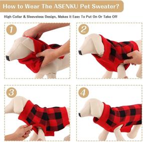 img 1 attached to ASENKU Dog Sweater with Leash Hole - Winter Warm Pet Turtleneck Sweater for Small Medium Large Dogs - Christmas Sweater