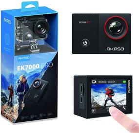 img 4 attached to 📸 AKASO EK7000 Pro 4K Action Camera - Touch Screen, EIS, Adjustable View Angle, Web Camera, 40m Waterproof, Remote Control, Sports Camera with Helmet Accessories Kit