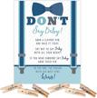 little baby shower dont clothespin logo