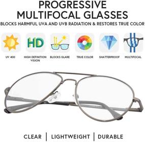 img 2 attached to 👓 Enhanced Multifocal Computer Readers: Progressive Blue Light Blocking Milan Glasses for Women and Men