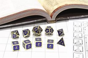 img 2 attached to 🎲 Forged Dice Co. Metal Dice Set - Premium Polyhedral Dice with Storage Tin and Stickers - Perfect for Dungeons and Dragons RPG Games!