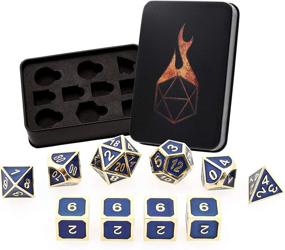 img 4 attached to 🎲 Forged Dice Co. Metal Dice Set - Premium Polyhedral Dice with Storage Tin and Stickers - Perfect for Dungeons and Dragons RPG Games!
