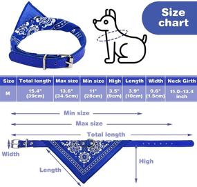 img 2 attached to 🐕 Adjustable Dog Bandana Collar - Triangle Scarf for Small and Medium Dogs & Puppies - Pet Kerchief Accessories - Set of 4